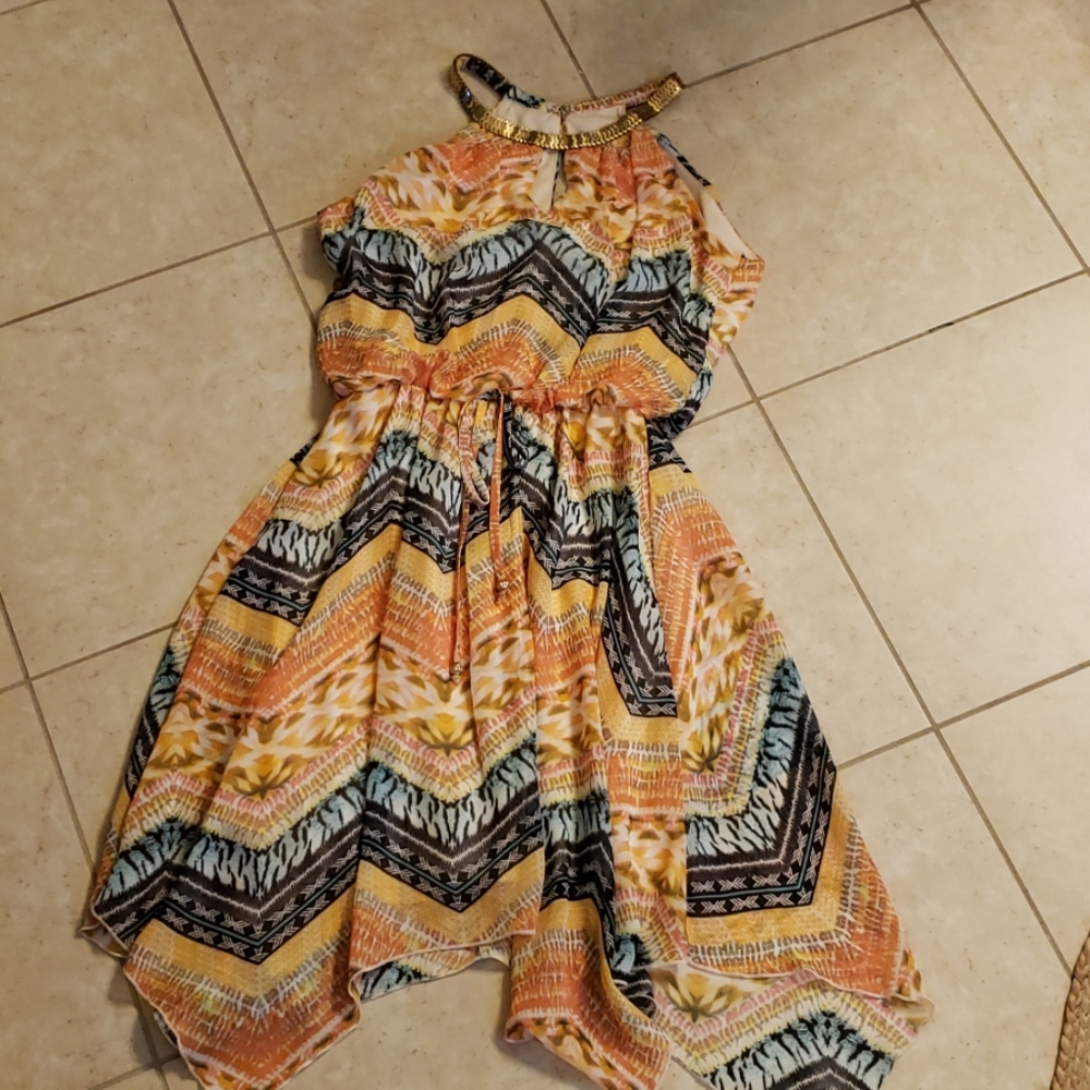 Orange/Black Formal dress